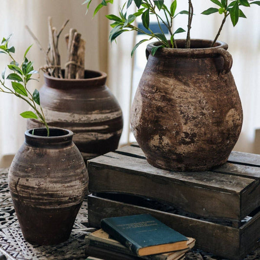 Restoration Brown Clay Pot