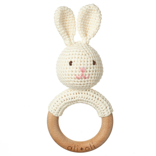 Crochet Teething Rattle Bunny