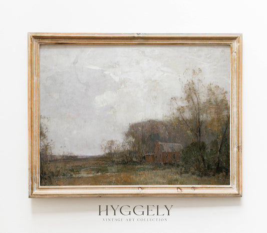 Landscape Barn Art Print- Rag Paper 4x6